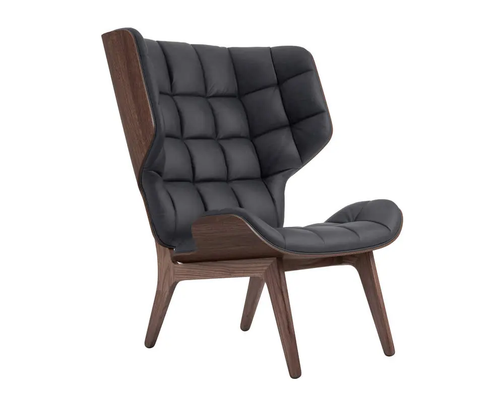Křeslo Mammoth, dark smoked oak / Dunes Leather - Anthracite 21003 Cenový Hit