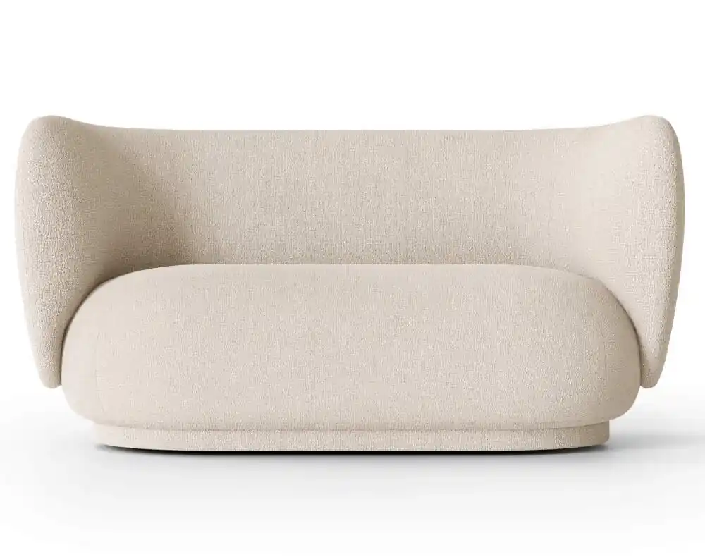 Sofa Rico 2, Bouclé off-white Dokud Zásoby Vydrží