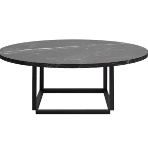 Časově Omezené Konferenční stolek Florence Coffee Table Ø90, black Marquina marble / black