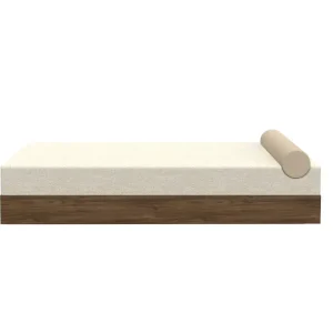 Cenově Výhodný Mass Daybed, walnut base, Dedar Karakorum Ivory / Sørensen Royal Nubuck Off-white
