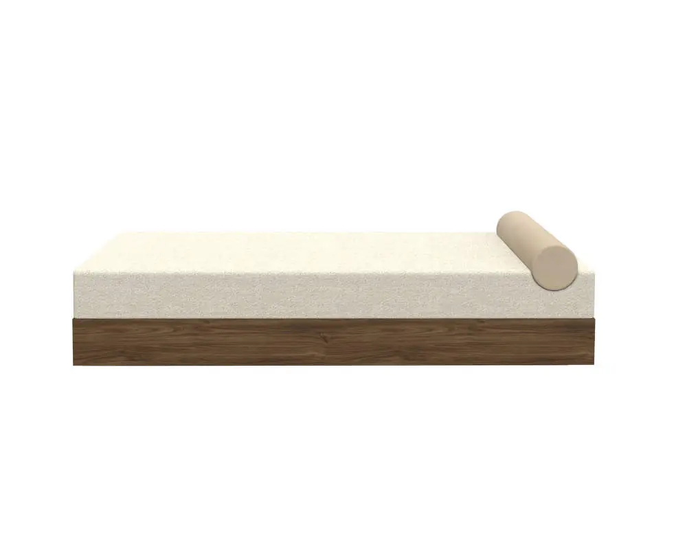 Cenově Výhodný Mass Daybed, walnut base, Dedar Karakorum Ivory / Sørensen Royal Nubuck Off-white