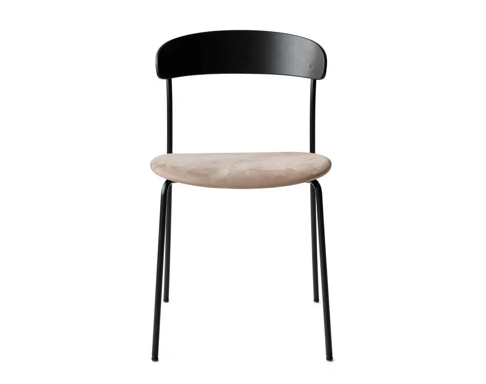 Kup Teď Čalouněná židle Missing Chair, black lacquered ash/Nubuck 30256