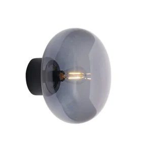 Must-Have Nástěnná lampa Karl-Johan Wall Lamp, Black Stained Oak w. Smoked Glass
