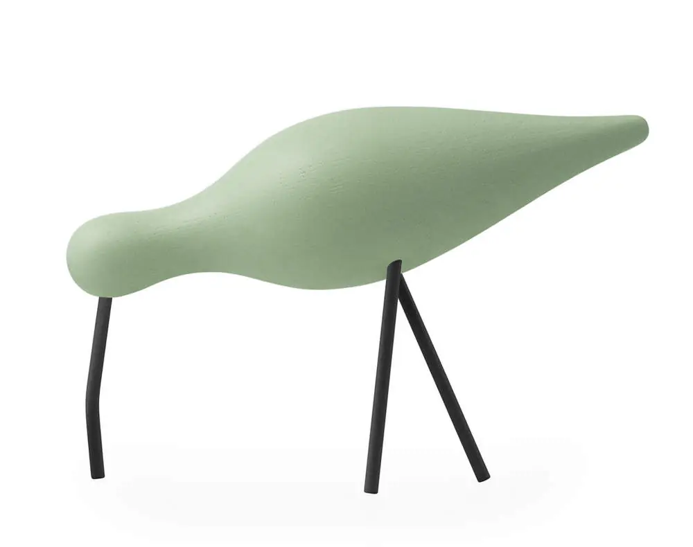 Dřevěný ptáček Shorebird Large, dusty green / black Hit Sezóny