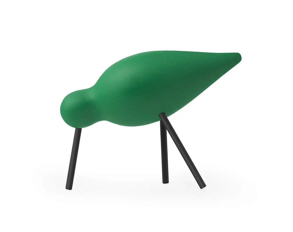 Nová Kolekce Dřevěný ptáček Shorebird Medium, green / black