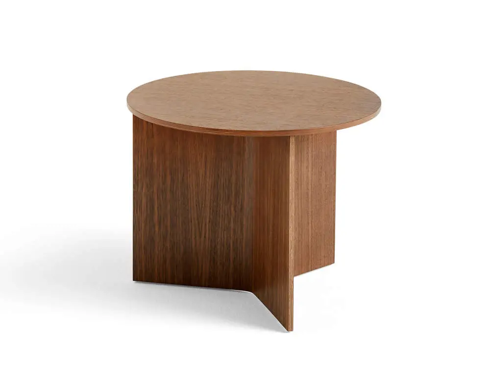Horká Nabídka Stolek Slit Wood round, walnut