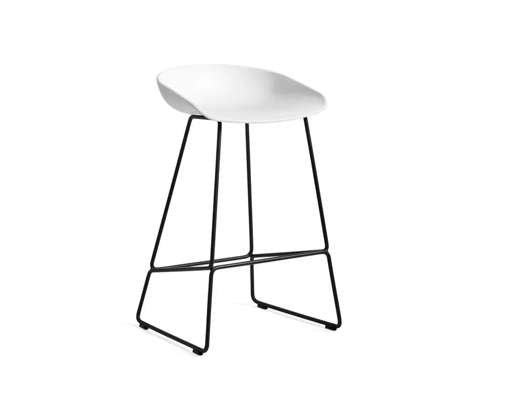 Přímo Od Výrobce Barová stolička AAS 38 Low Black Powder Coated, white