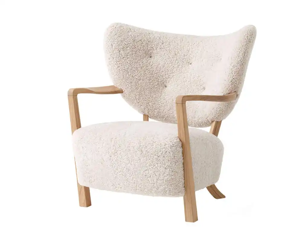 Bezpečná Platba Křeslo Wulff ATD2, oak/Sheepskin Moonlight