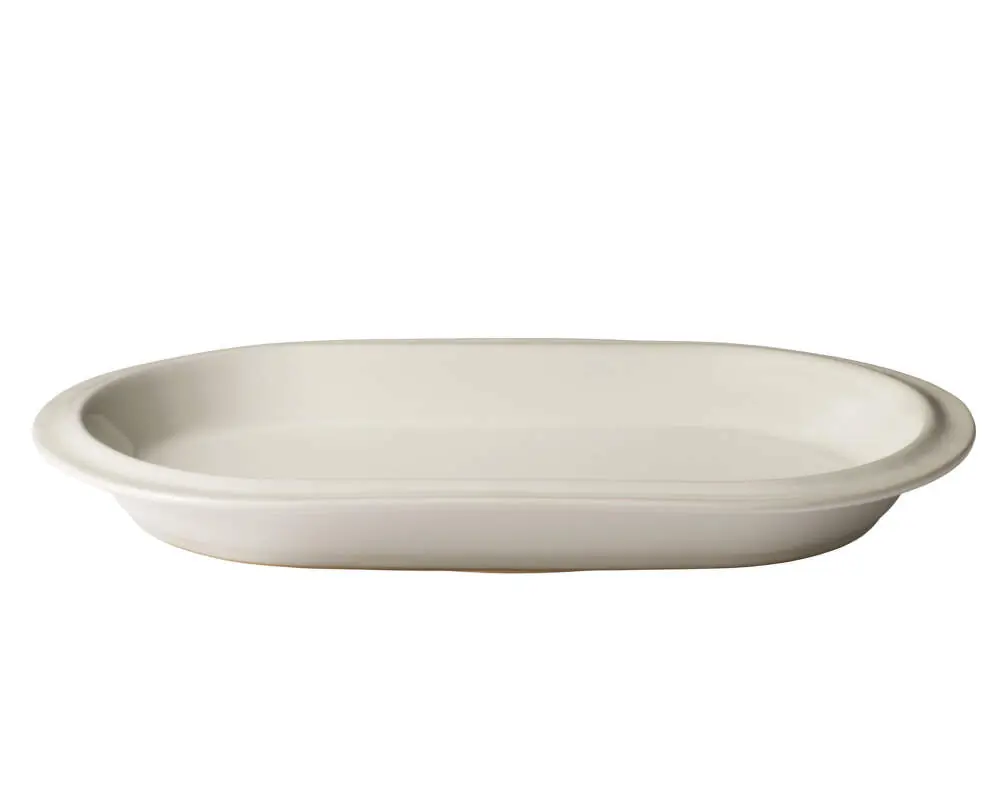 Mísa Edge Bowl Ecru Stoneware, 25x40 cm Pouze Dnes