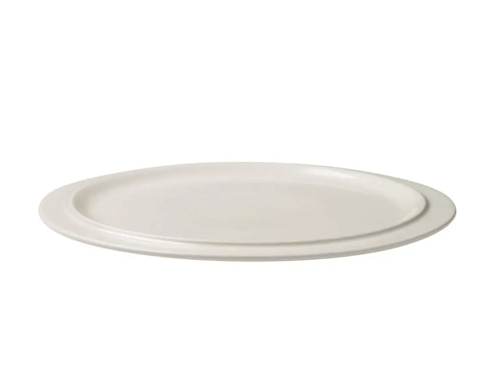 Servírovací talíř Edge Serving Plate Ecru Stoneware, Ø35 cm Super Cena