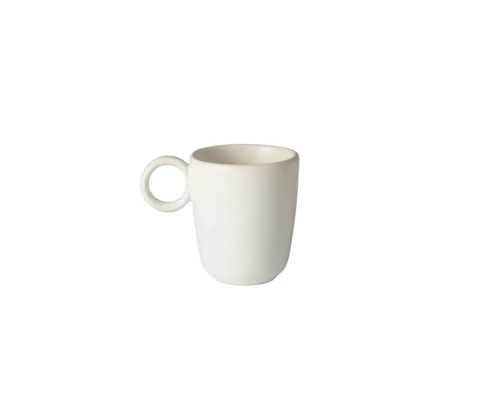 Horká Nabídka Hrnek Edge Espresso Cup w. Handle 4ks, ecru stoneware