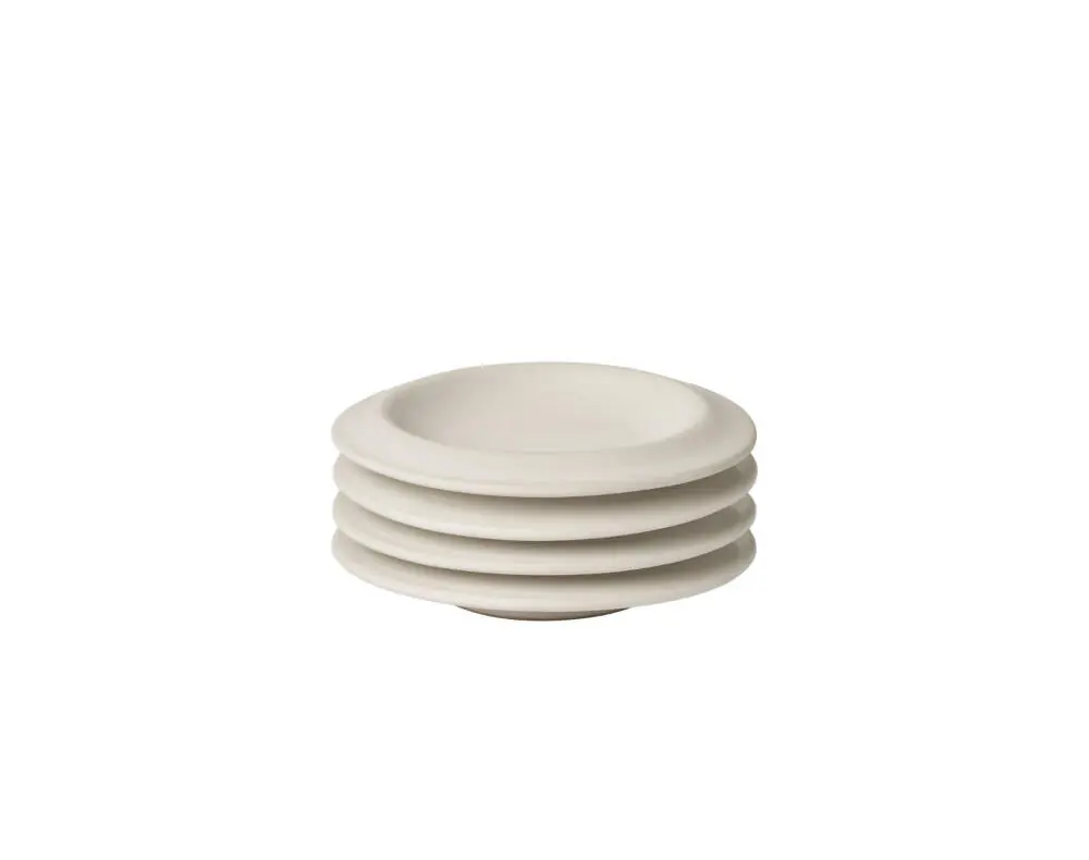 Podšálek Edge Espresso Saucer 4 ks, ecru stoneware Omezená Nabídka