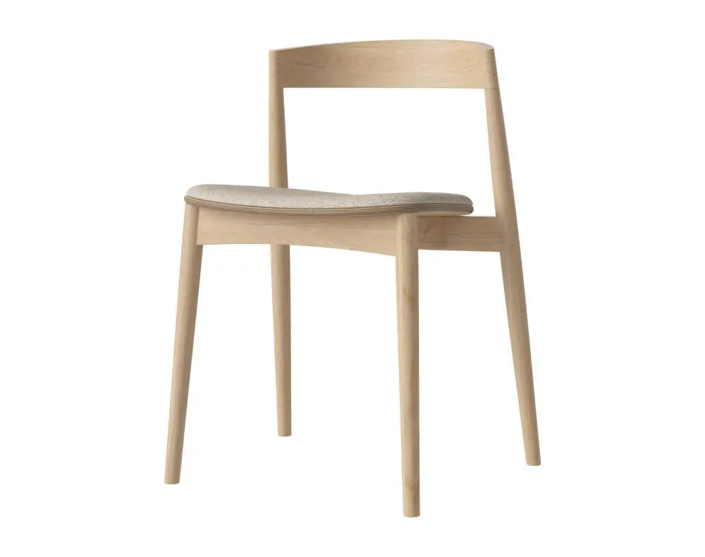 Jídelní židle Kite, white pigmented oak/Monza beige Výhodná Nabídka