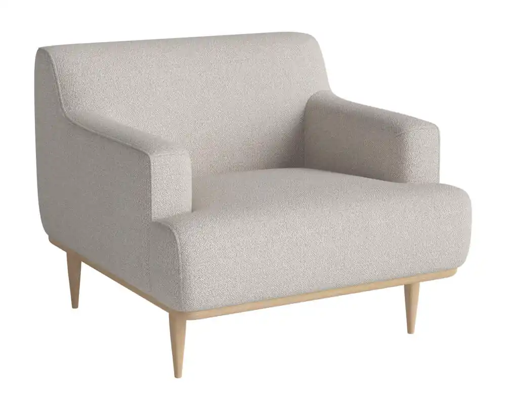 Tovární Cena Křeslo Dover, white pigmented oiled oak / Adria beige