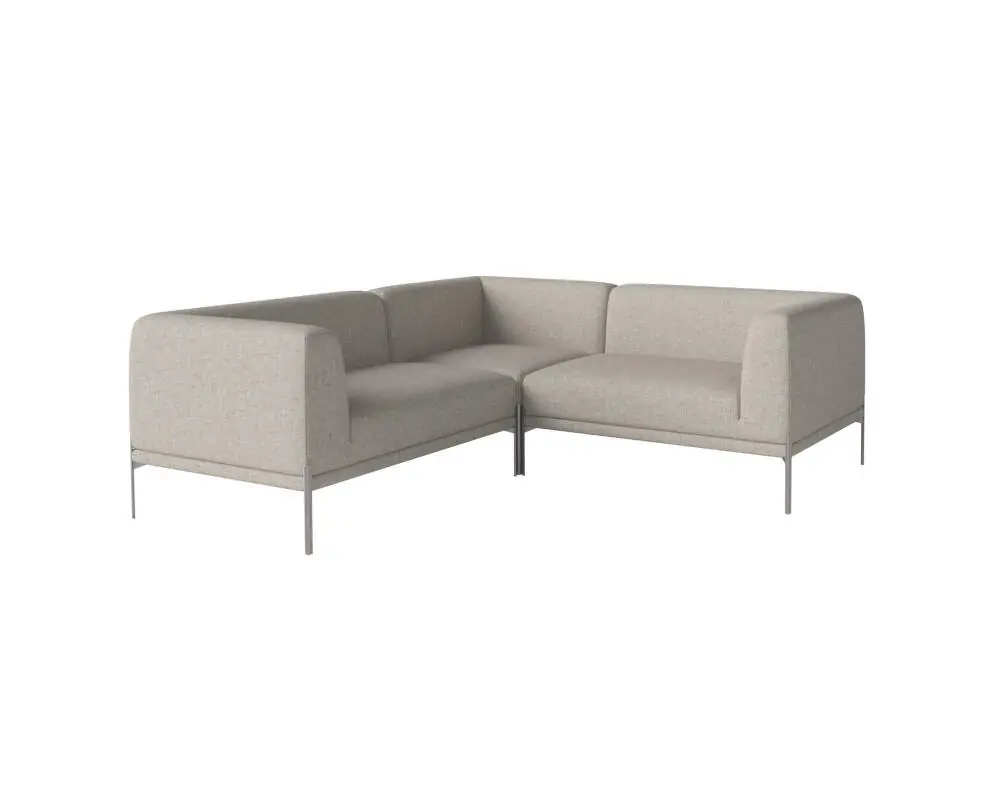 Pětimístná rohová pohovka Caisa 212x212, brushed steel/Nantes sand Nejprodávanější
