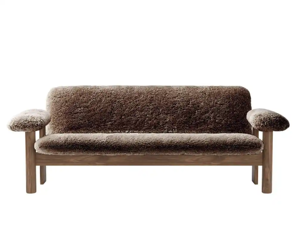 Pohovka Brasilia, Sheepskin sahara/walnut Oblíbený