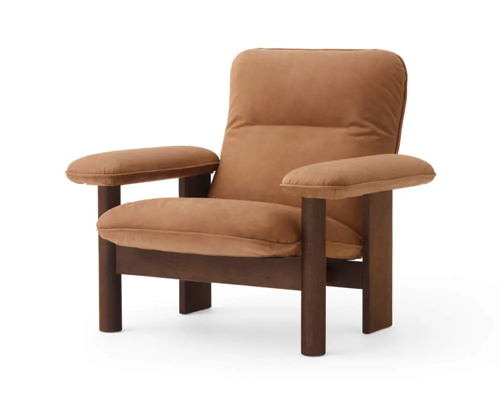 Křeslo Brasilia Lounge Chair, Dunes camel/dark stained oak Nejlepší Volba