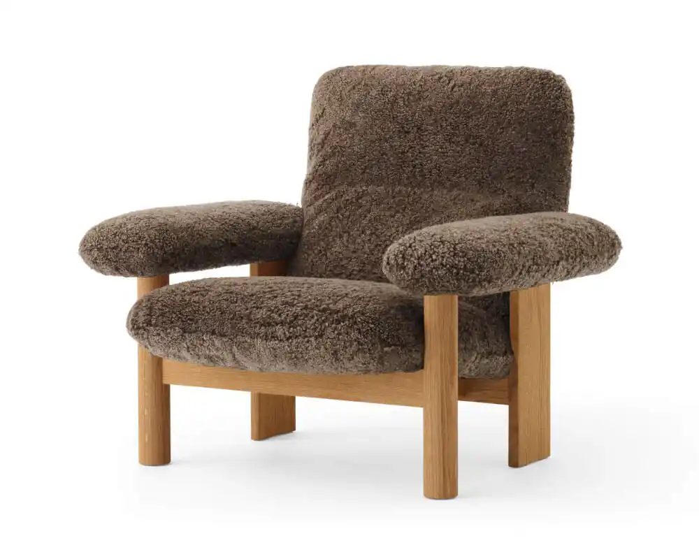Dokud Zásoby Vydrží Křeslo Brasilia Lounge Chair, Sheepskin root/natural oak