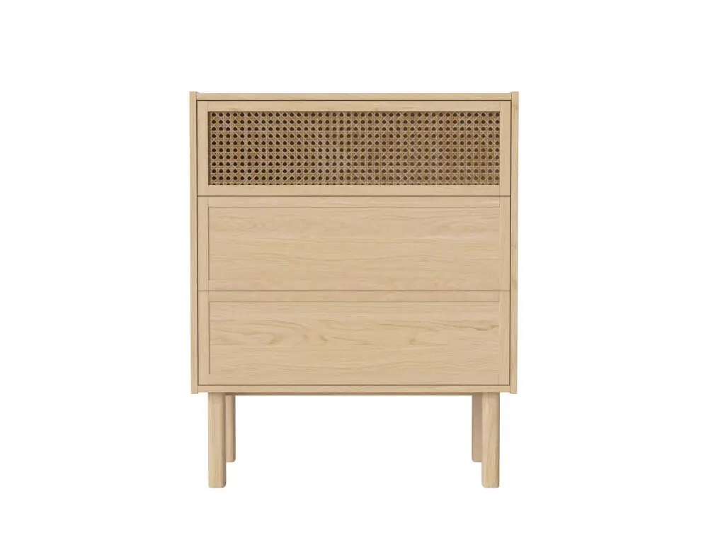 Sleva Komoda Cana Dresser H91, white oiled oak