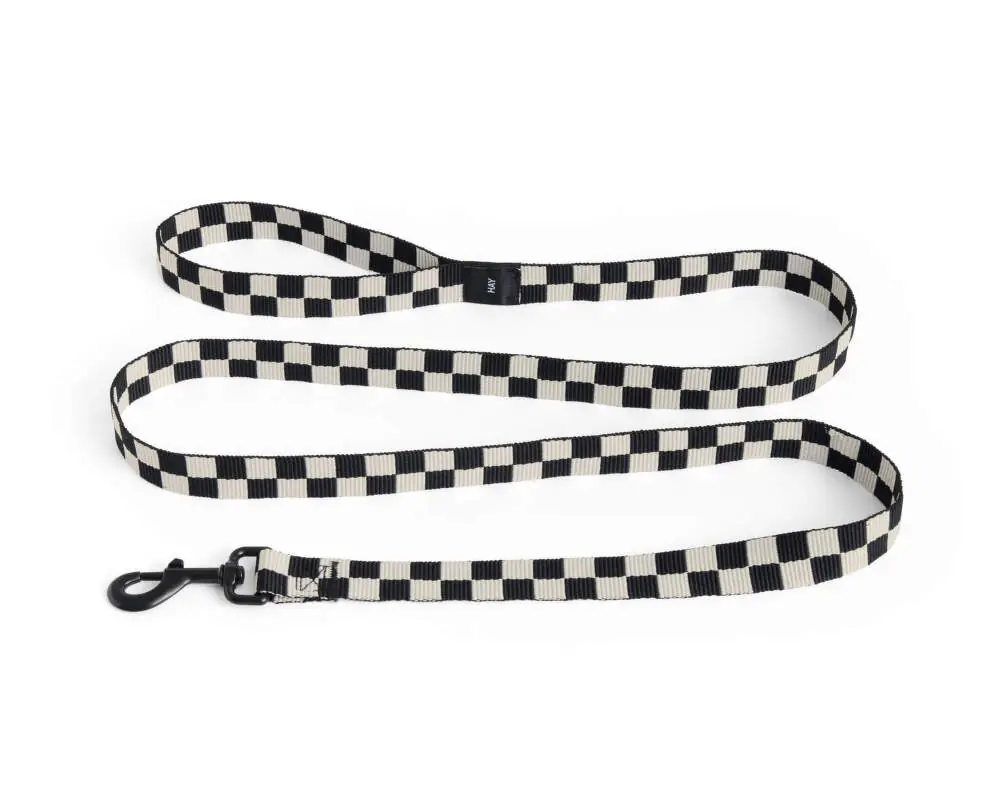 Vodítko Dogs Leash Flat M/L, black/white check Koupit Online