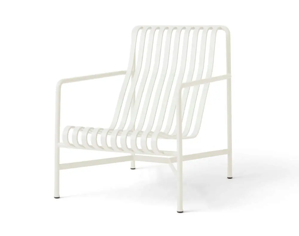 Autentický Křeslo Palissade Lounge Chair High, cream white