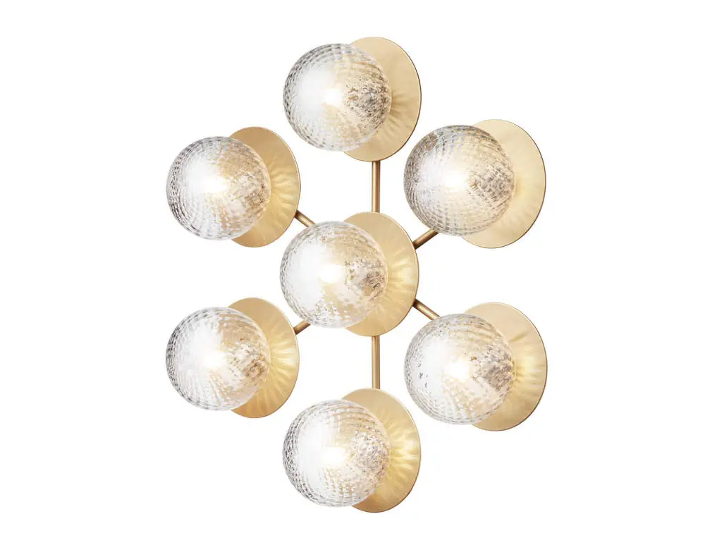Akce Nástěnné/stropní svítidlo Liila Star, nordic gold/optic clear