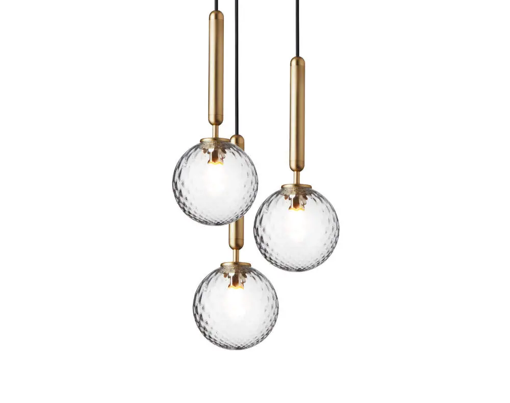 Jen Po Omezenou Doba Závěsné svítidlo Miira 3, brass/optic clear