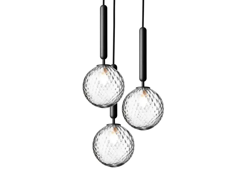 Závěsné svítidlo Miira 3, rock grey/optic clear Akční Cena
