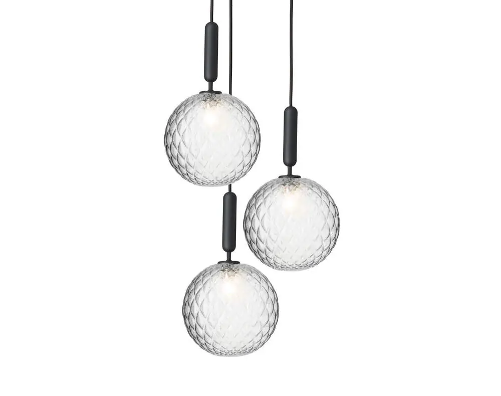 Závěsné svítidlo Miira 3 Large, rock grey/optic clear Speciální Cena