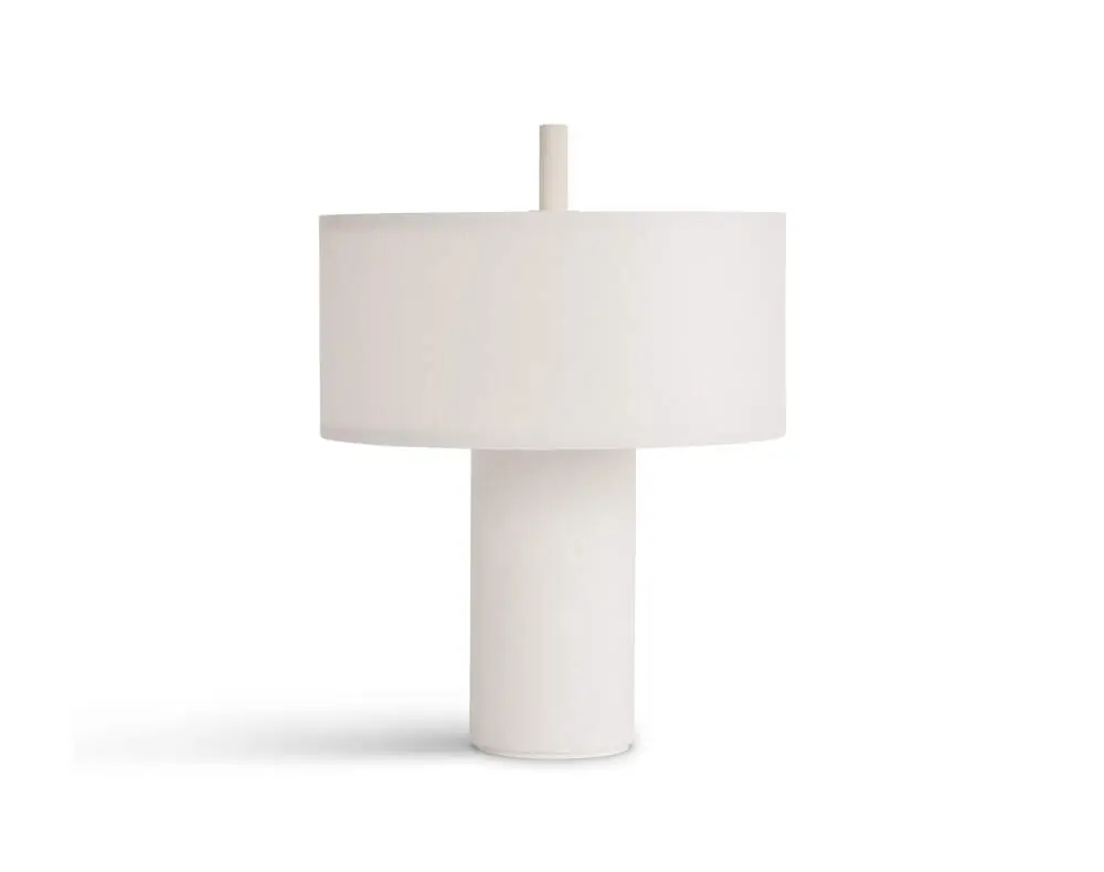Přenosná stolní lampa Margin, white canvas Akční Nabídka