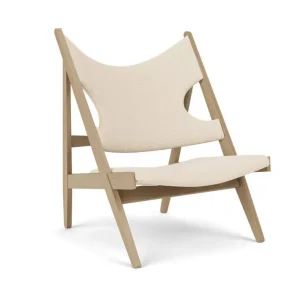 Bezpečná Platba Křeslo Knitting Lounge Chair Textile, natural oak/Logan Jasmine