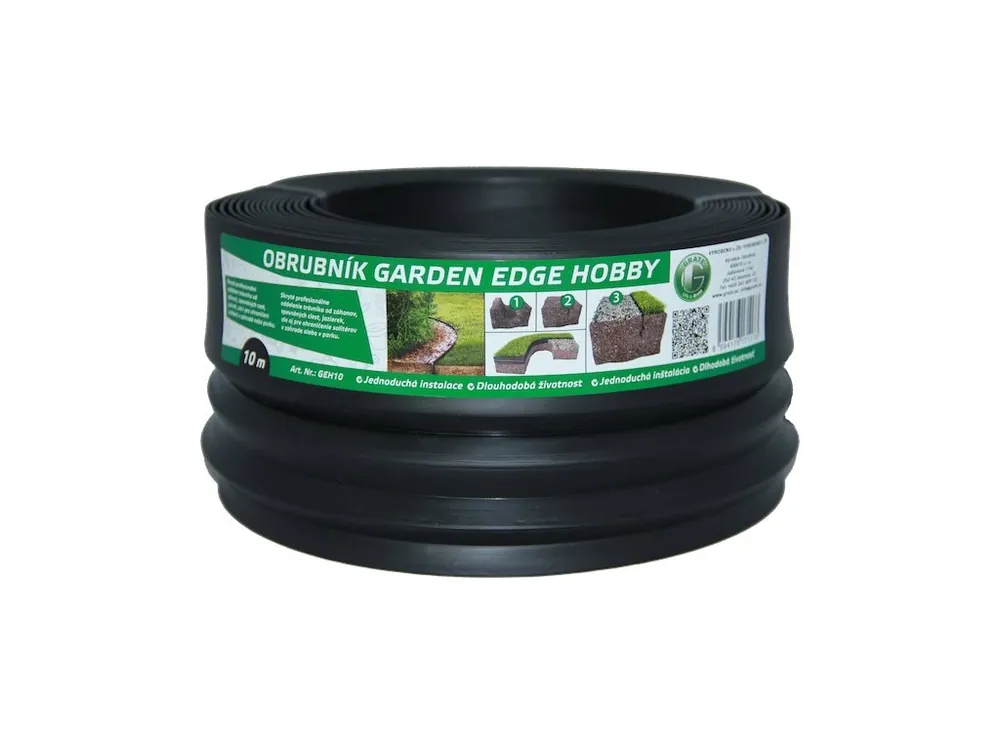 Nejlepší Volba Obrubník neviditelný GARDEN EDGE Hobby 10 m černý