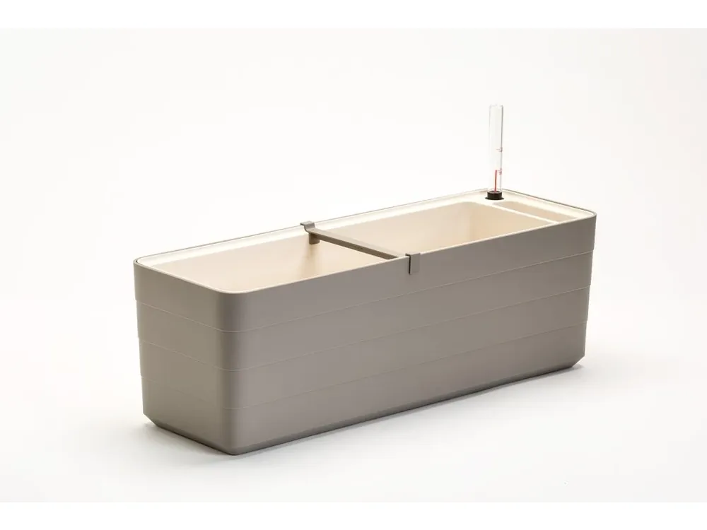 Samozavlažovací truhlík PLASTIA BERBERIS 60 cm taupe + slonová kost Dokud Zásoby Vydrží