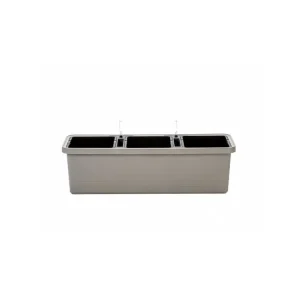 Akční Cena Samozavlažovací truhlík PLASTIA BERBERIS TRIO 117x39x35 taupe