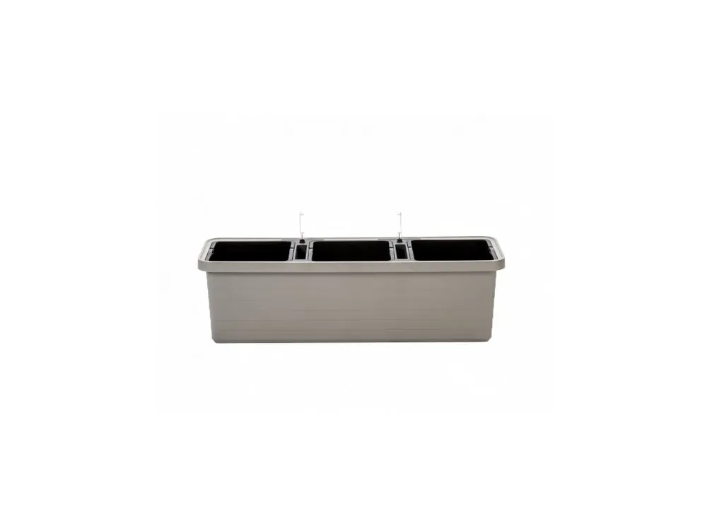Akční Cena Samozavlažovací truhlík PLASTIA BERBERIS TRIO 117x39x35 taupe