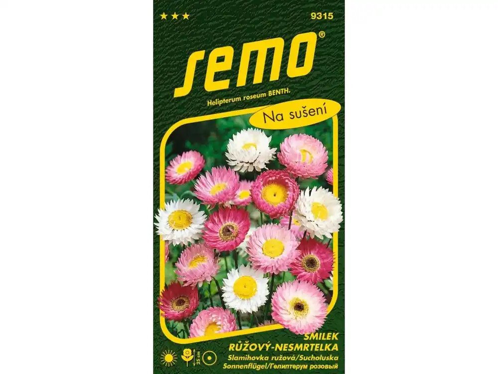 Nízká Cena Smílek růžový - nesmrtelka SMĚS - na sušení