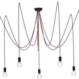 Novinka Nowodvorski 6786 SPIDER red - Závěsný retro lustr 7xE27