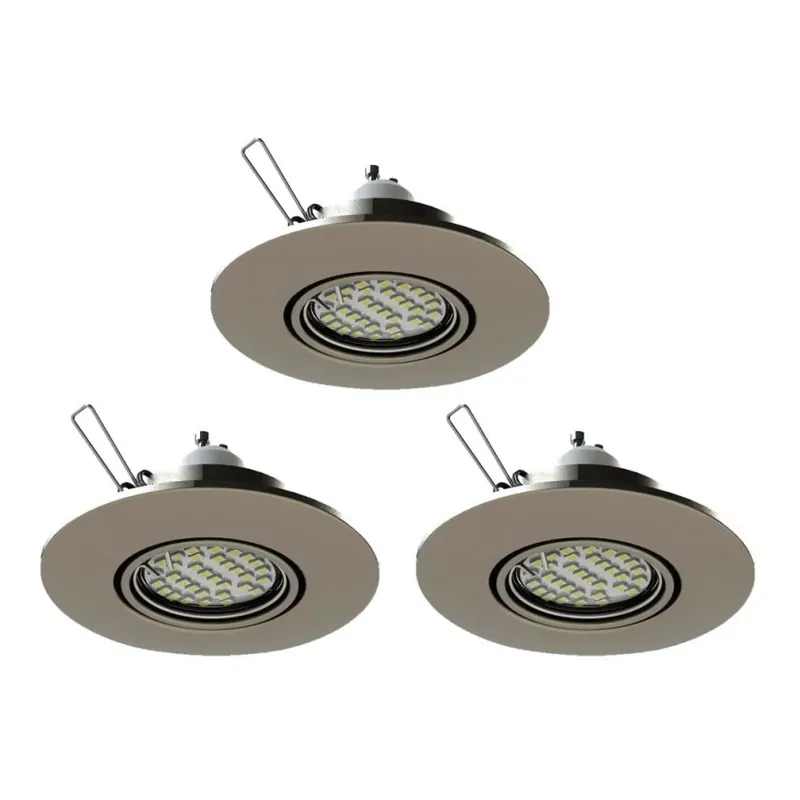 Eglo 78705 - SADA 3x LED Podhledové svítidlo PENETO 1xGU10/3,3W/230V matný chrom Horká Nabídka