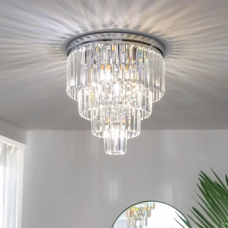 Horká Nabídka Brilagi - LED Křišťálové stropní svítidlo MOZART 5xE14/40W/230V pr. 40 cm lesklý chrom