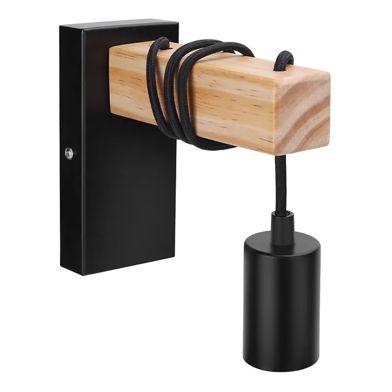 Horká Nabídka Aigostar - Nástěnné svítidlo 1xE27/60W/230V hnědá/černá