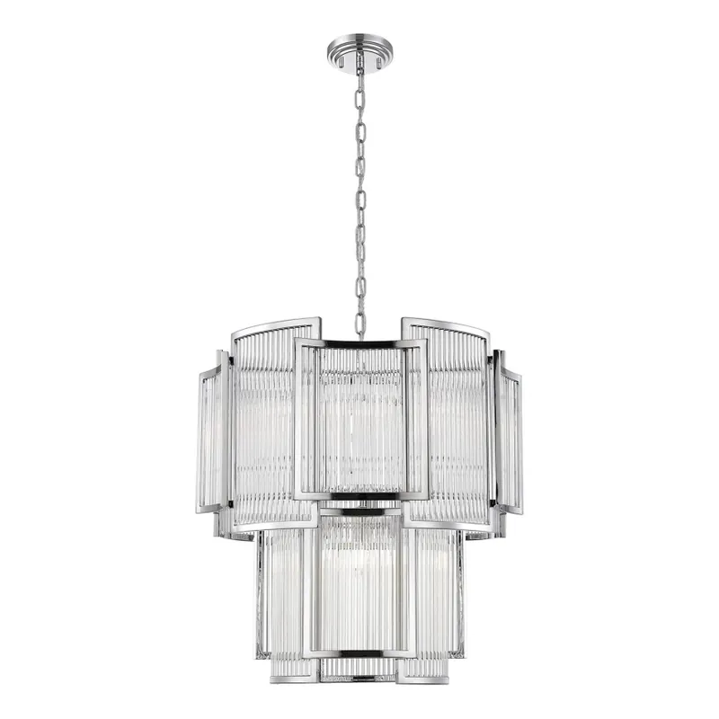 Zuma Line - Lustr na řetězu 8xE14/60W/230V lesklý chrom Bezpečná Platba