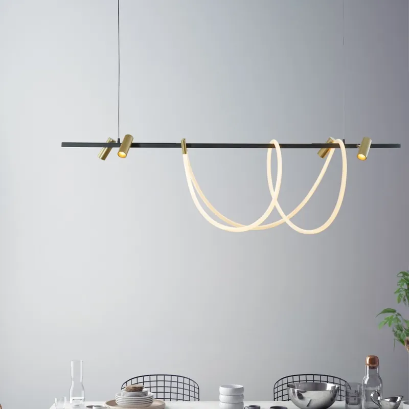 Zuma Line - LED Stmívatelný lustr na lanku LED/60W + LED/7,5W/230V 2700-6000K černá/zlatá + dálkové ovládání Vysoce Kvalitní
