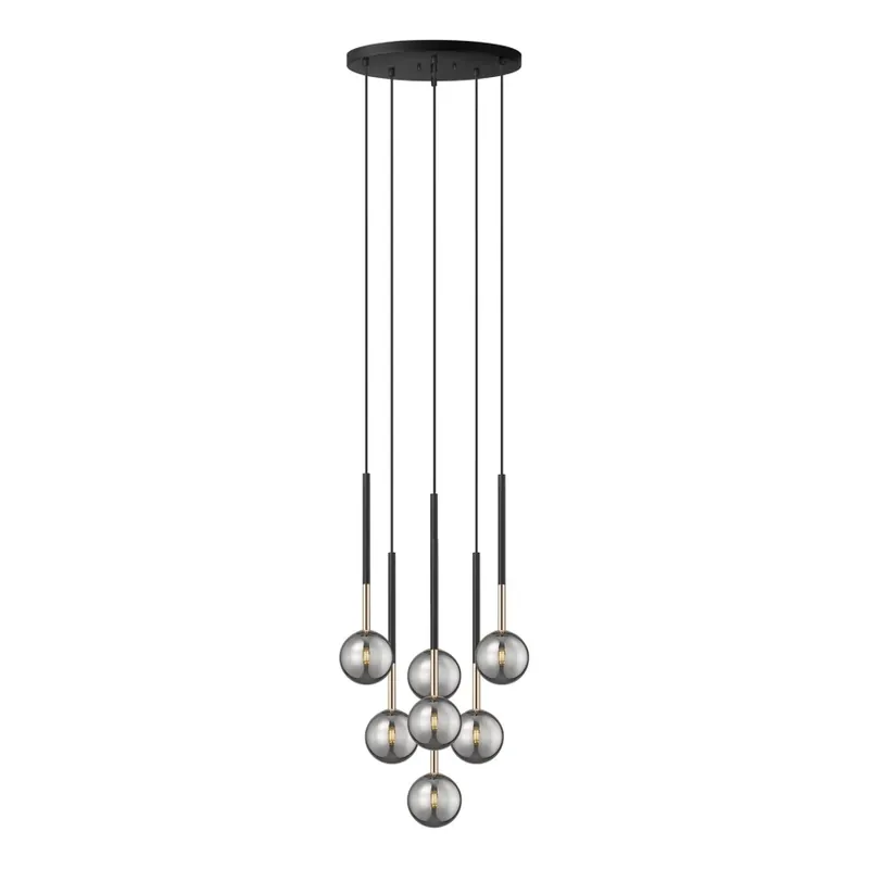 Zuma Line - Lustr na lanku 7xG9/4W/230V černá Nejlepší Volba
