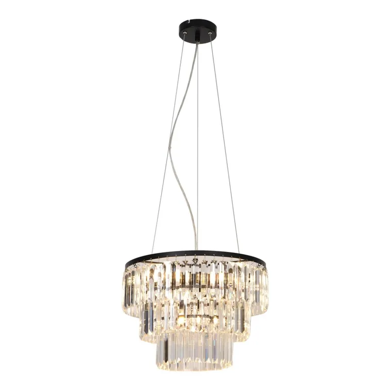 Nejlepší Cena Zuma Line - Křišťálový lustr na lanku 4xE14/40W/230V černá