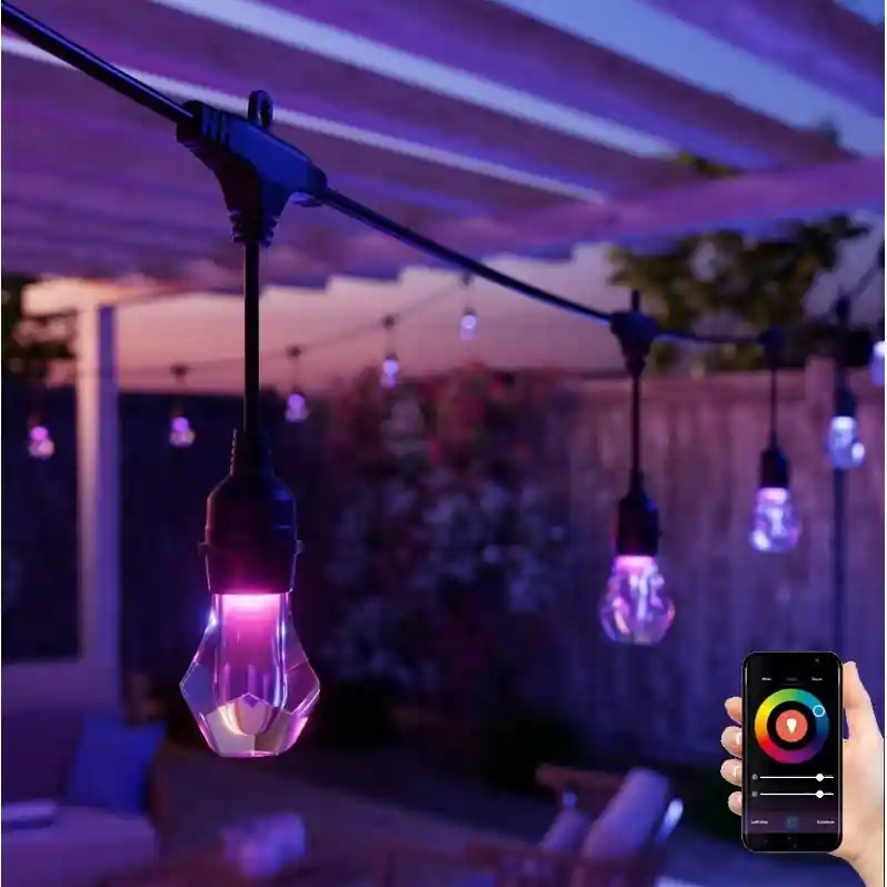 Vysoce Kvalitní Nanoleaf - Rozšiřovací sada LED RGBWIC Stmívatelný venkovní řetěz GIRLANDA 20xLED 15m 2700-6500K Wi-Fi IP65