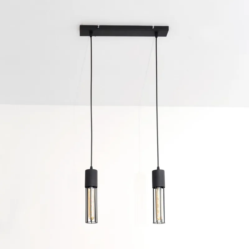 Zlevněný Lustr na lanku MELODY 2xE27/15W/230V černá