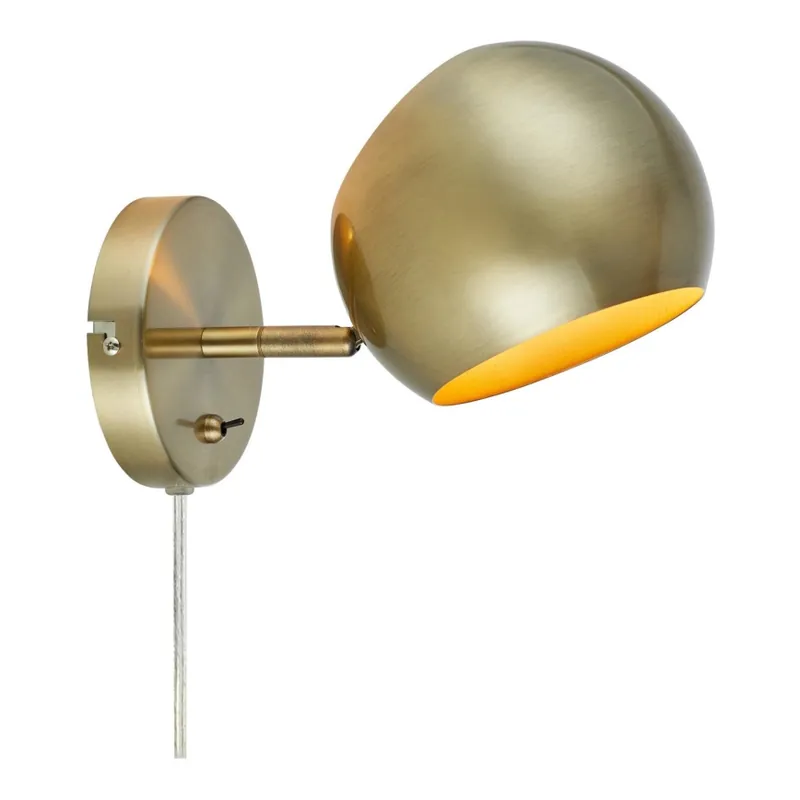 Ověřený Markslöjd 108754 - Nástěnná lampa EDGAR 1xE14/40W/230V zlatá