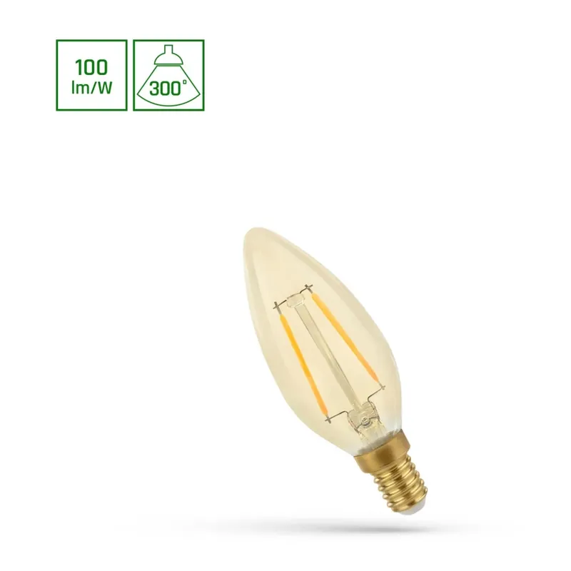 Tovární Cena LED Žárovka VINTAGE C35 E14/5W/230V 2400K