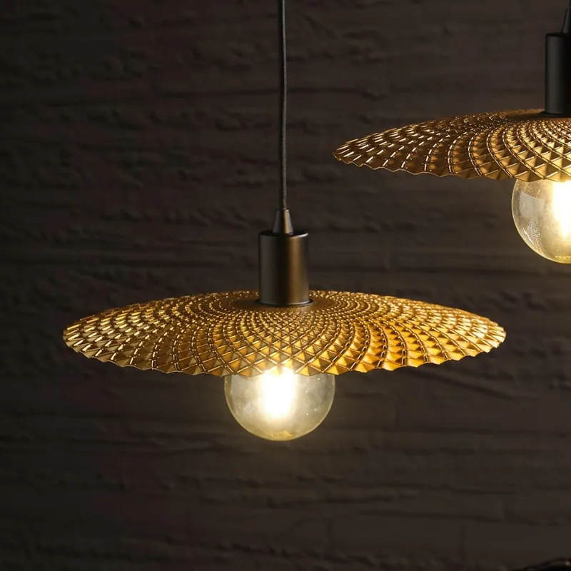 ONLI - Lustr na lanku GOLDEN 1xE27/22W/230V zlatá/černá Cenově Výhodný
