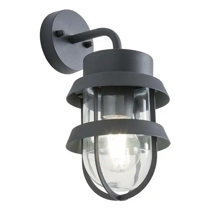 Redo 9498 - Venkovní nástěnná lampa CLAUT 1xE27/42W/230V IP44 antracit Víkendová Akce